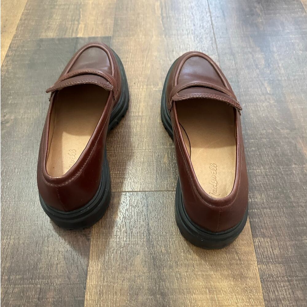 Madewell The Bradley Brown Leather Lugsole Loafers Size 8.5 - Picture 3 of 8
